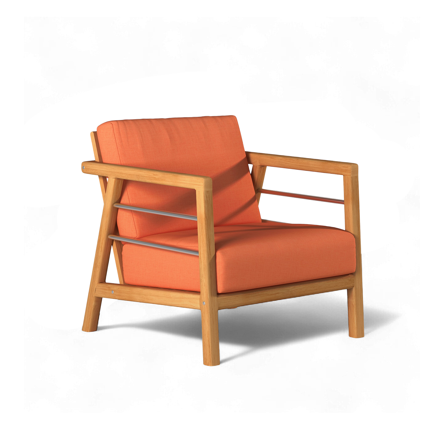 Daniele teak lounge chair with Sunbrella cushions — colorway view 4