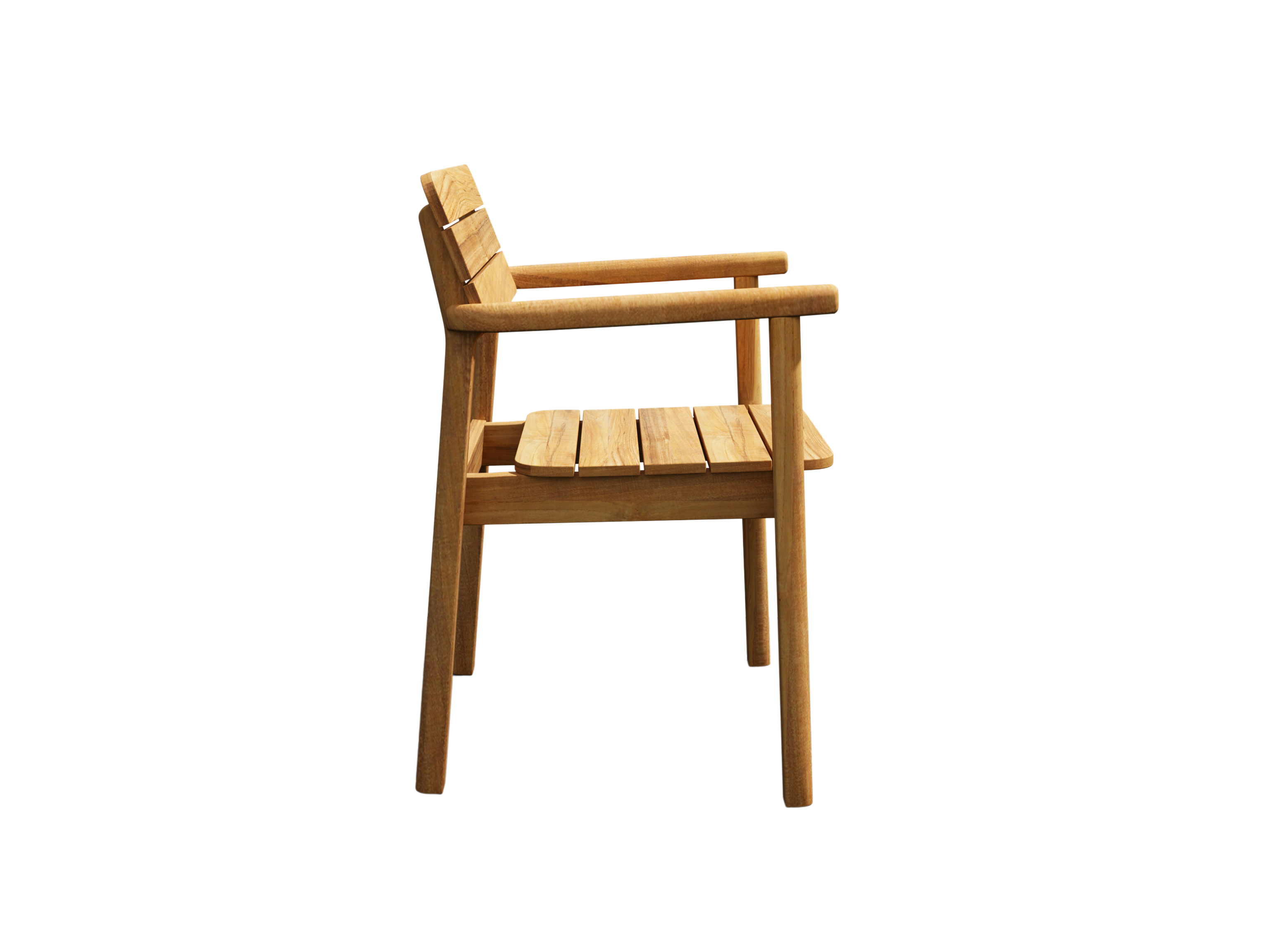 Riva teak dining armchair — detail view 3