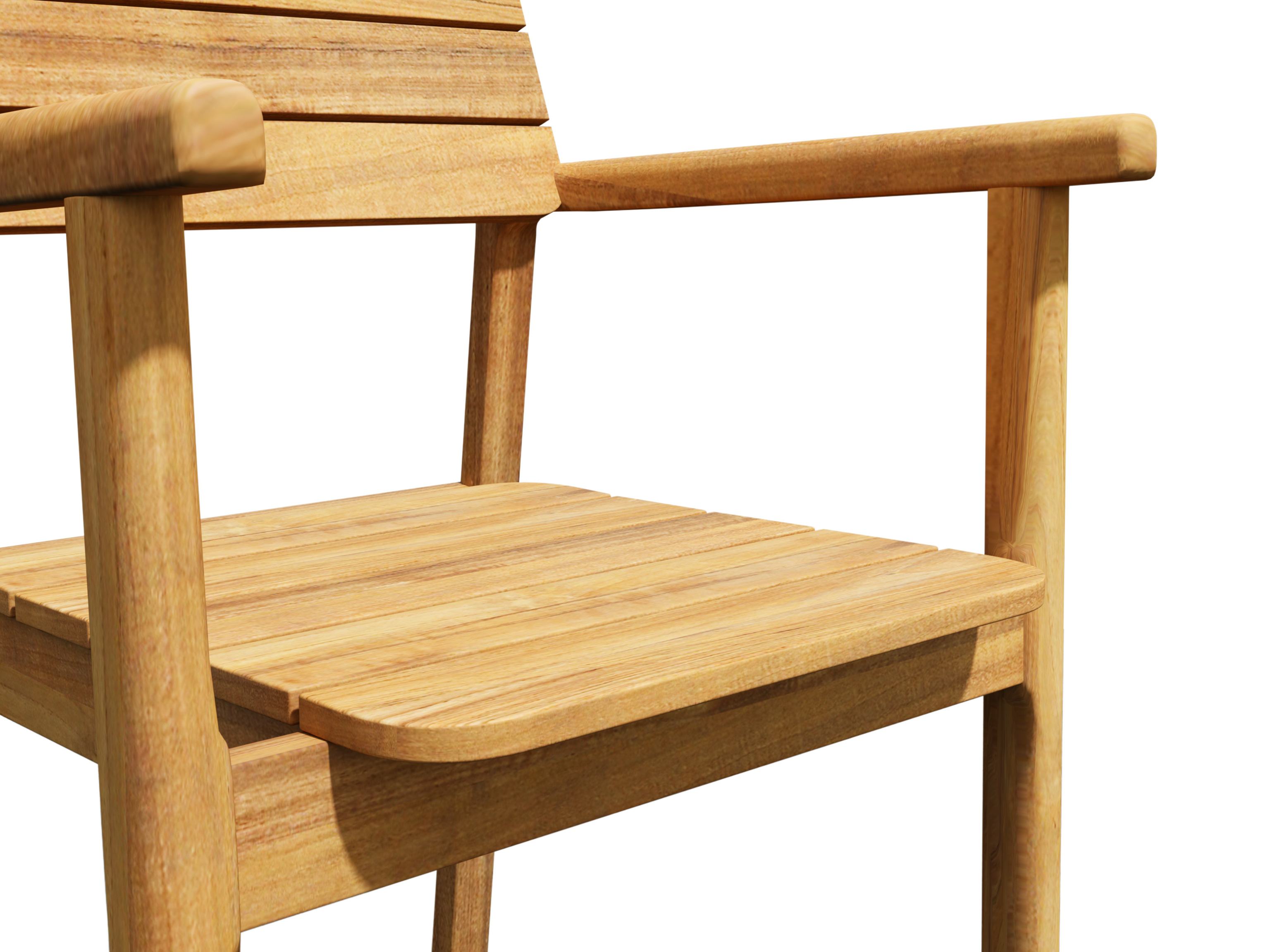 Riva teak dining armchair — detail view 4