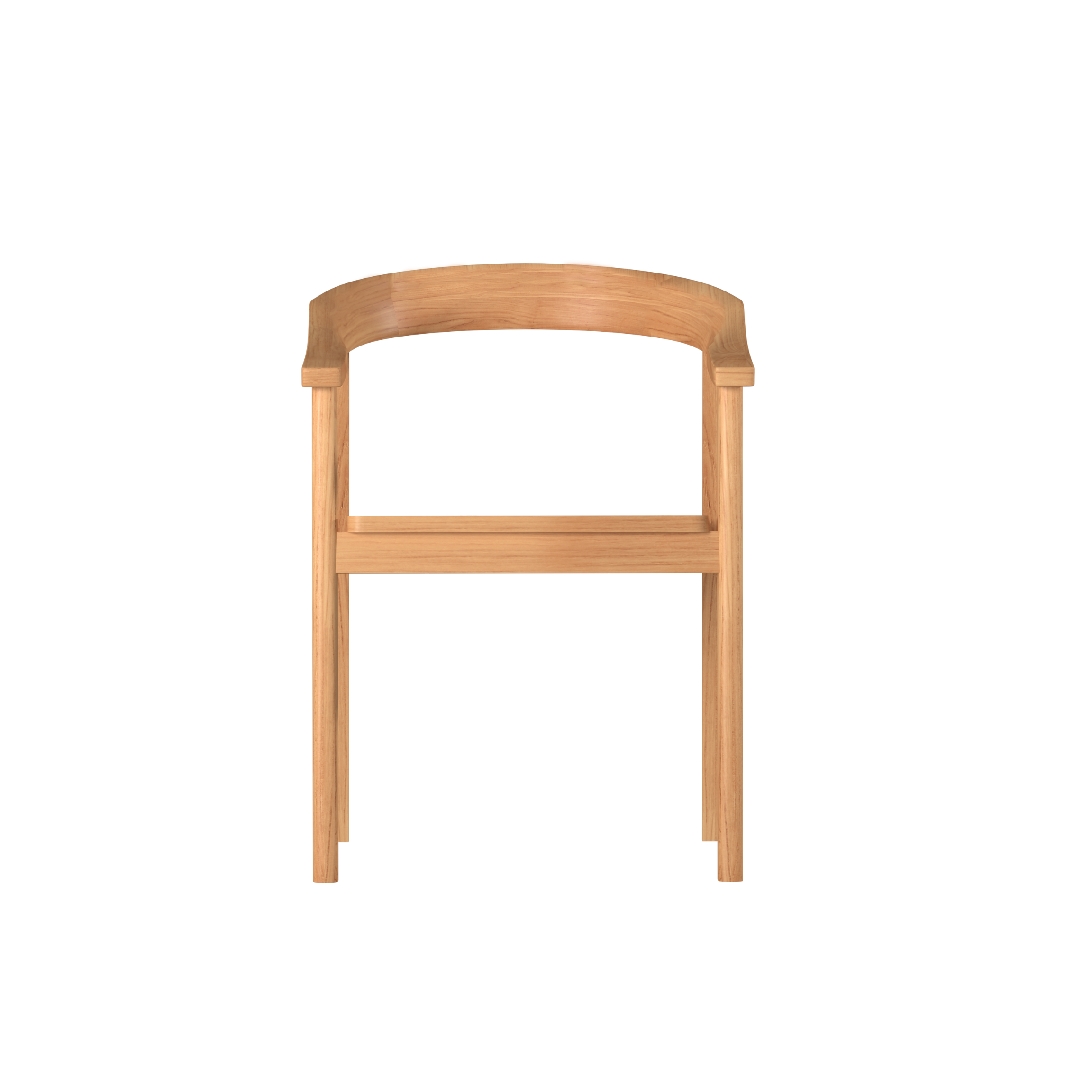 Lechair teak dining armchair — detail view 2