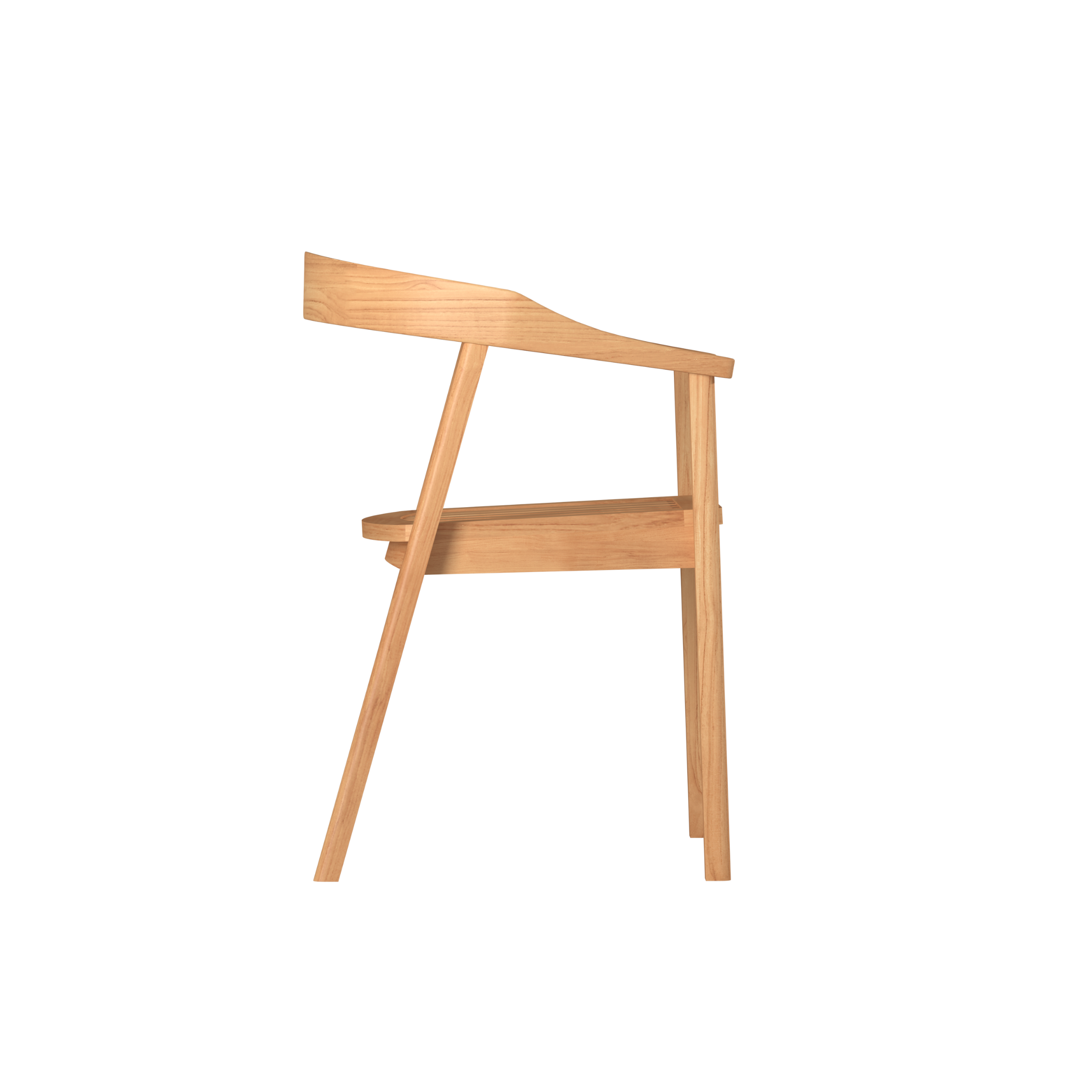 Lechair teak dining armchair — detail view 3