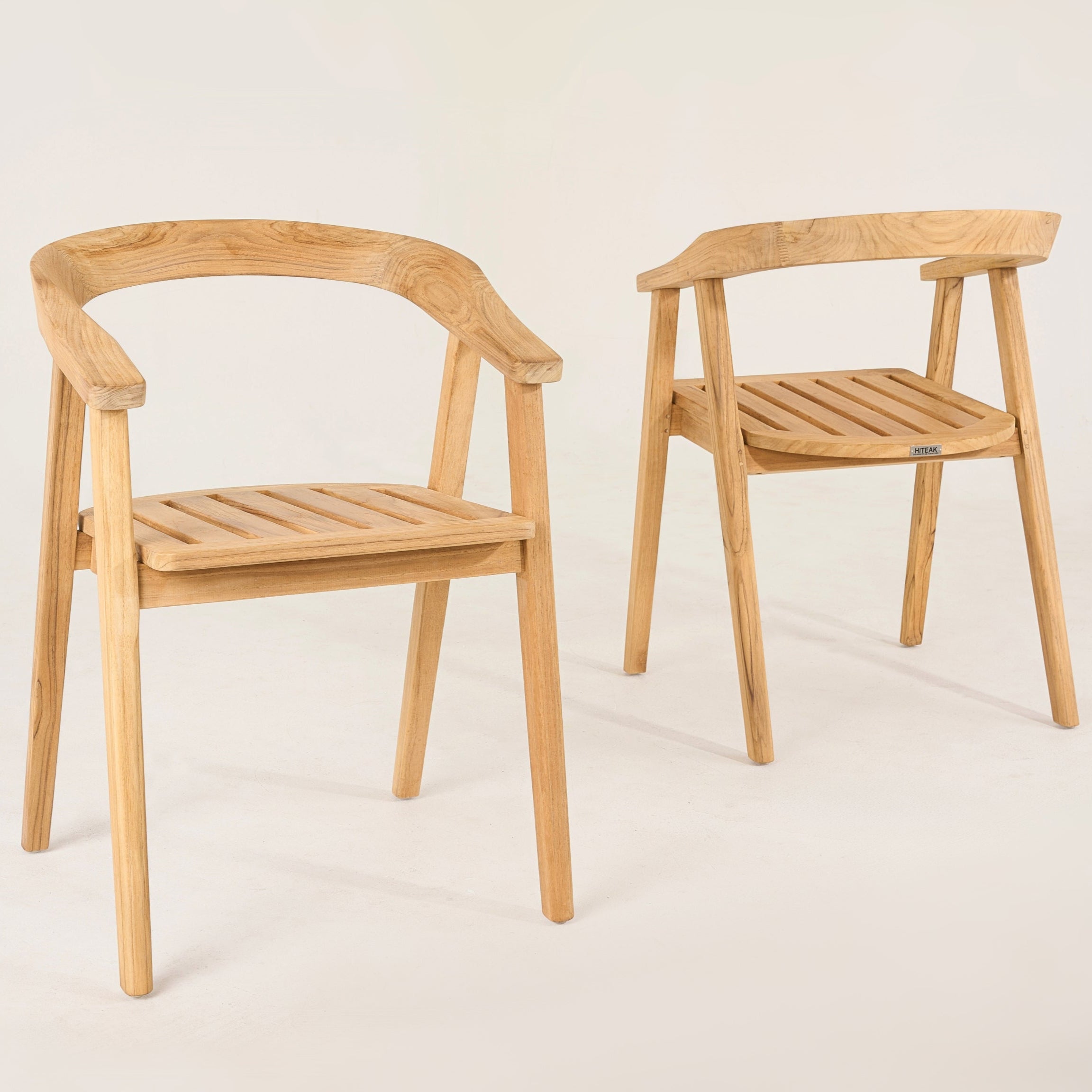 Lechair teak dining armchair — lifestyle view