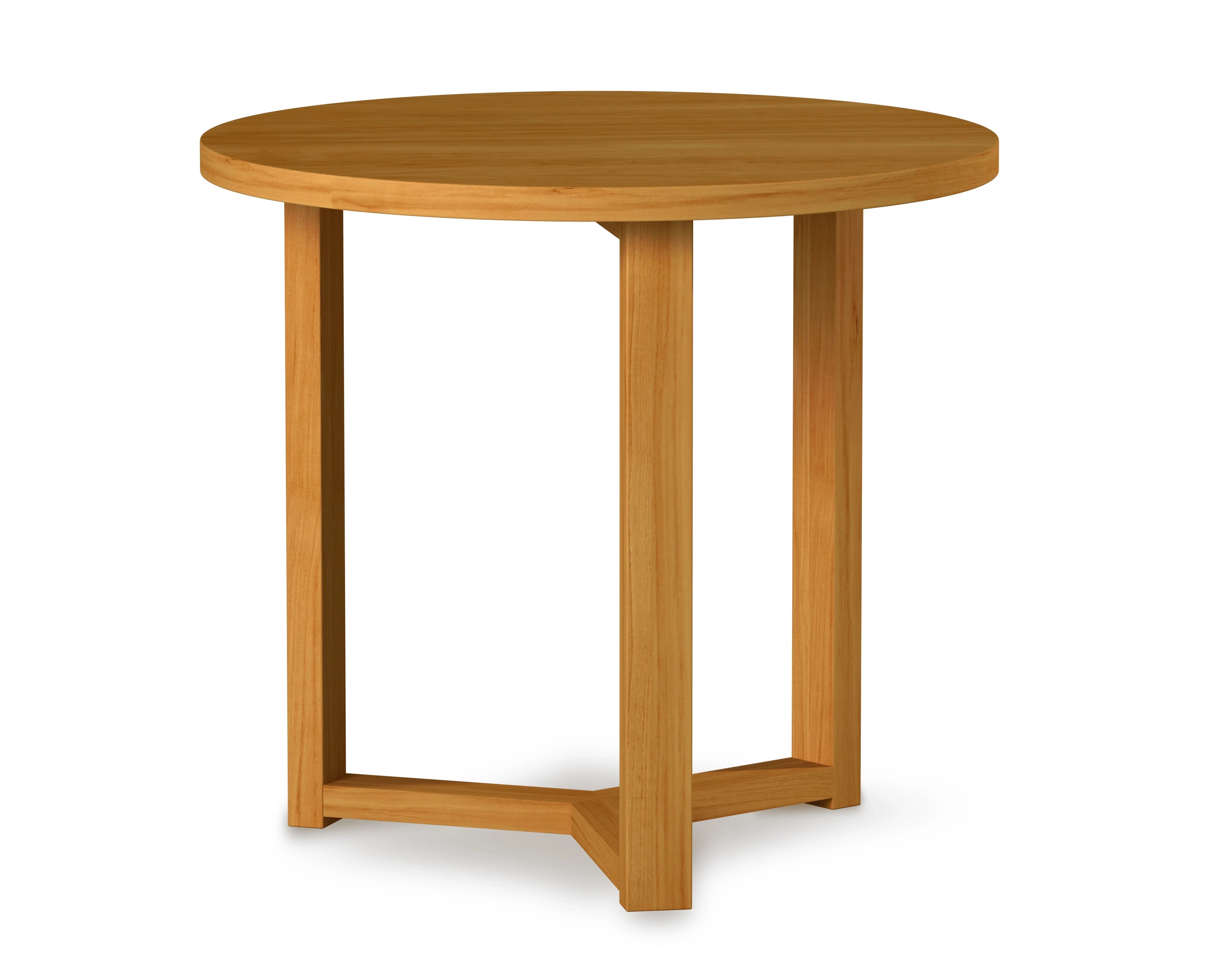 Round teak side table, nesting design — view 1