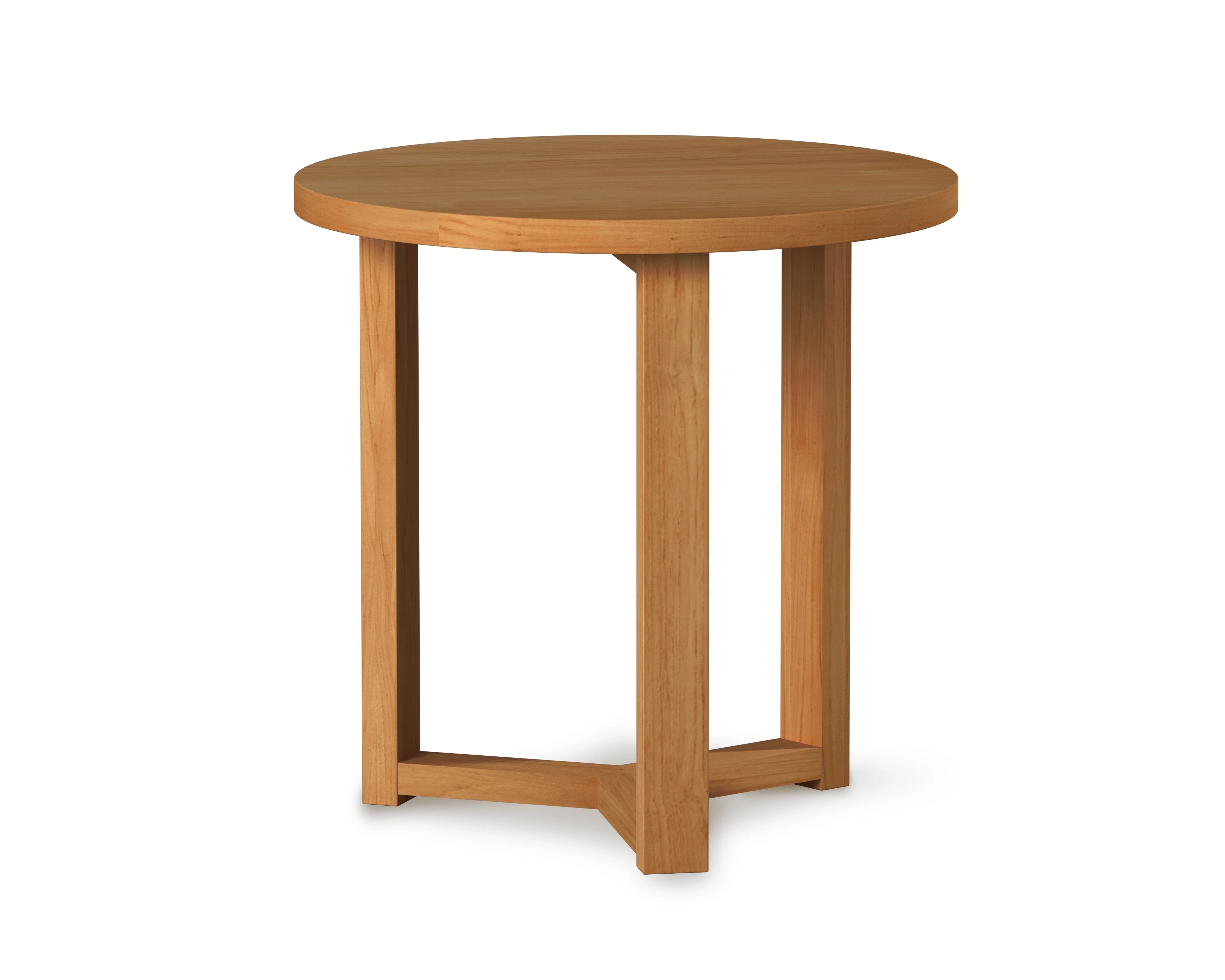 Round teak side table, nesting design — view 2