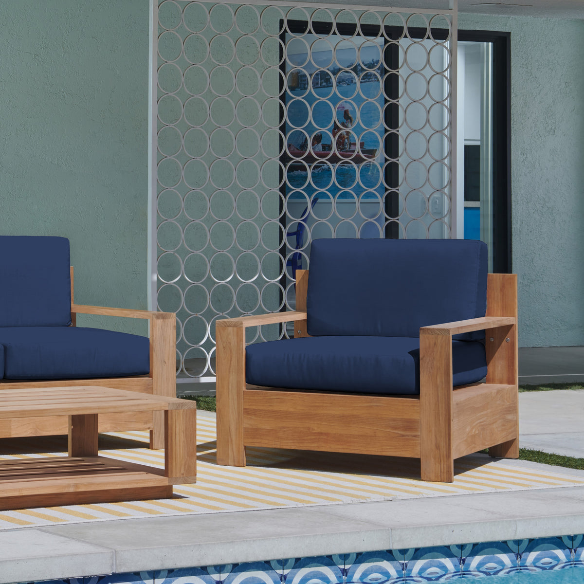 Lothair teak lounge chair, view 4