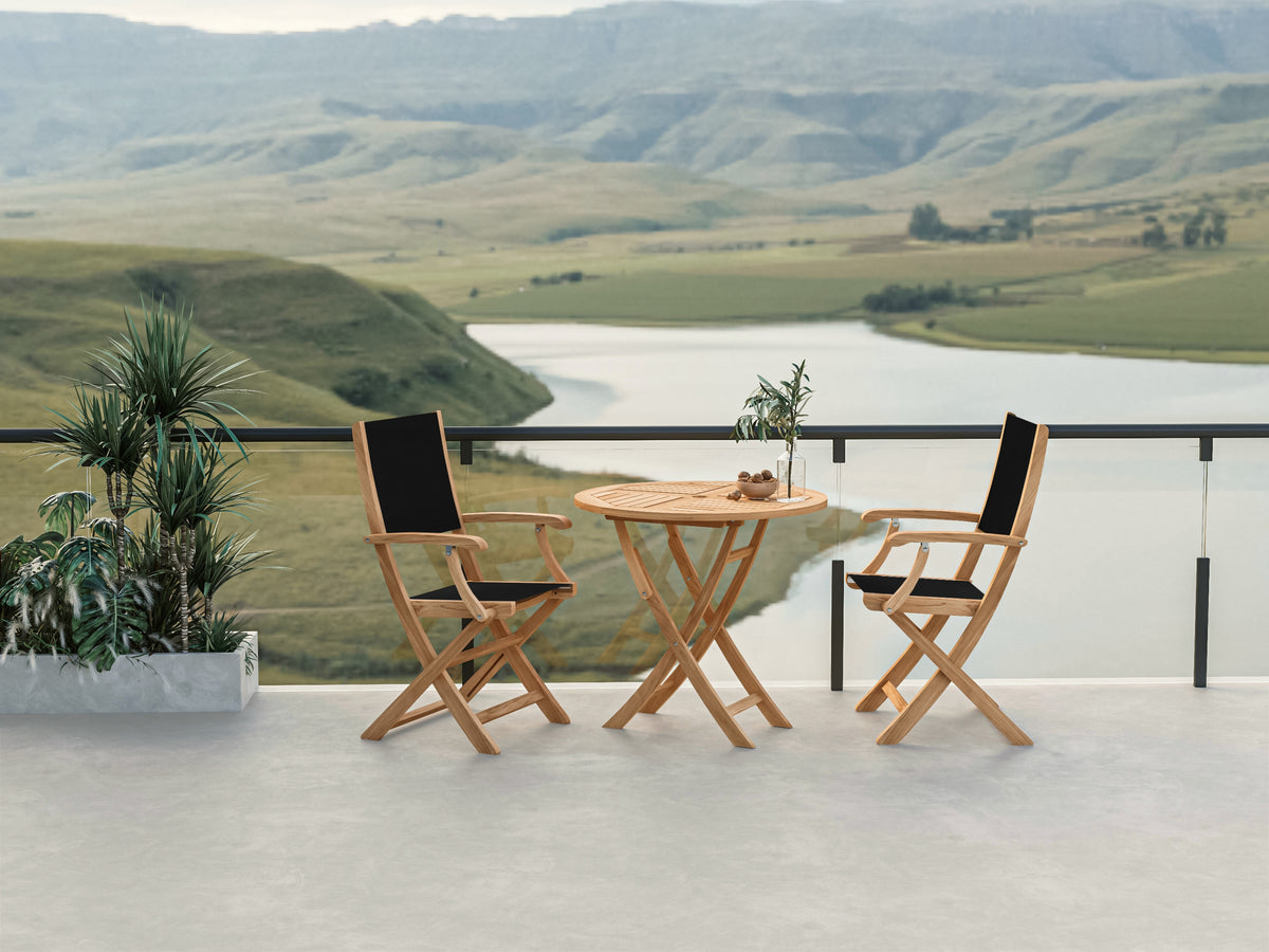 Lucas Bistro Set with Armchairs