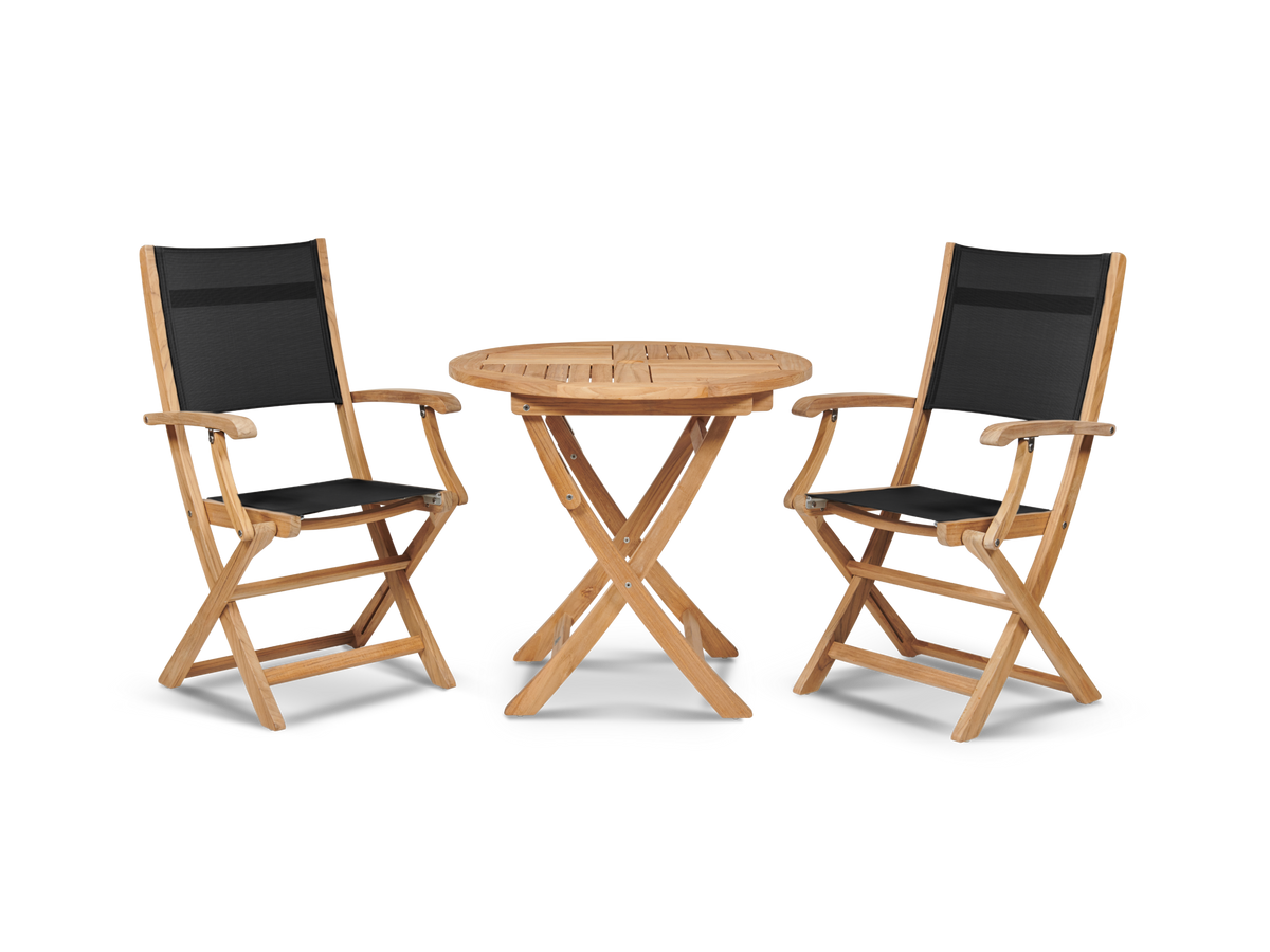 Lucas Bistro Set with Armchairs