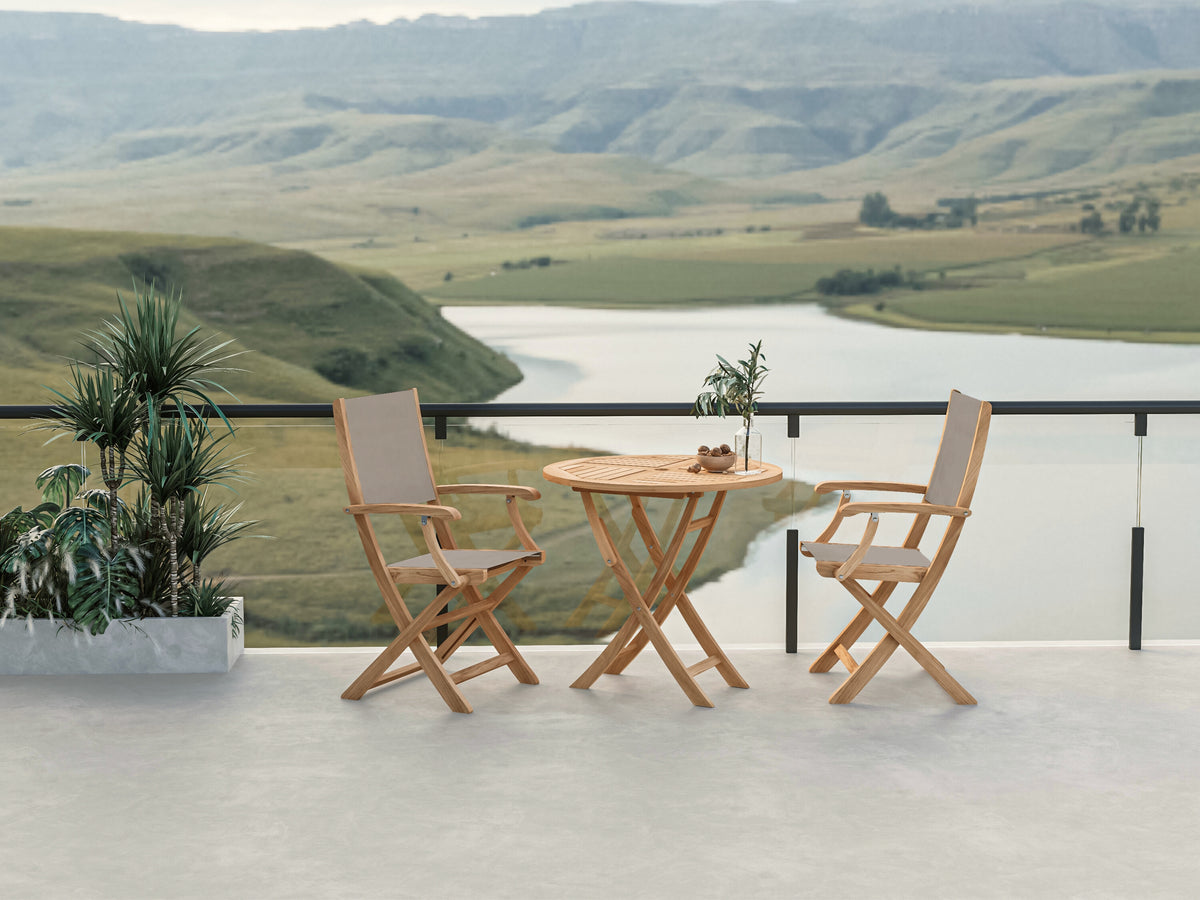 Lucas Bistro Set with Armchairs