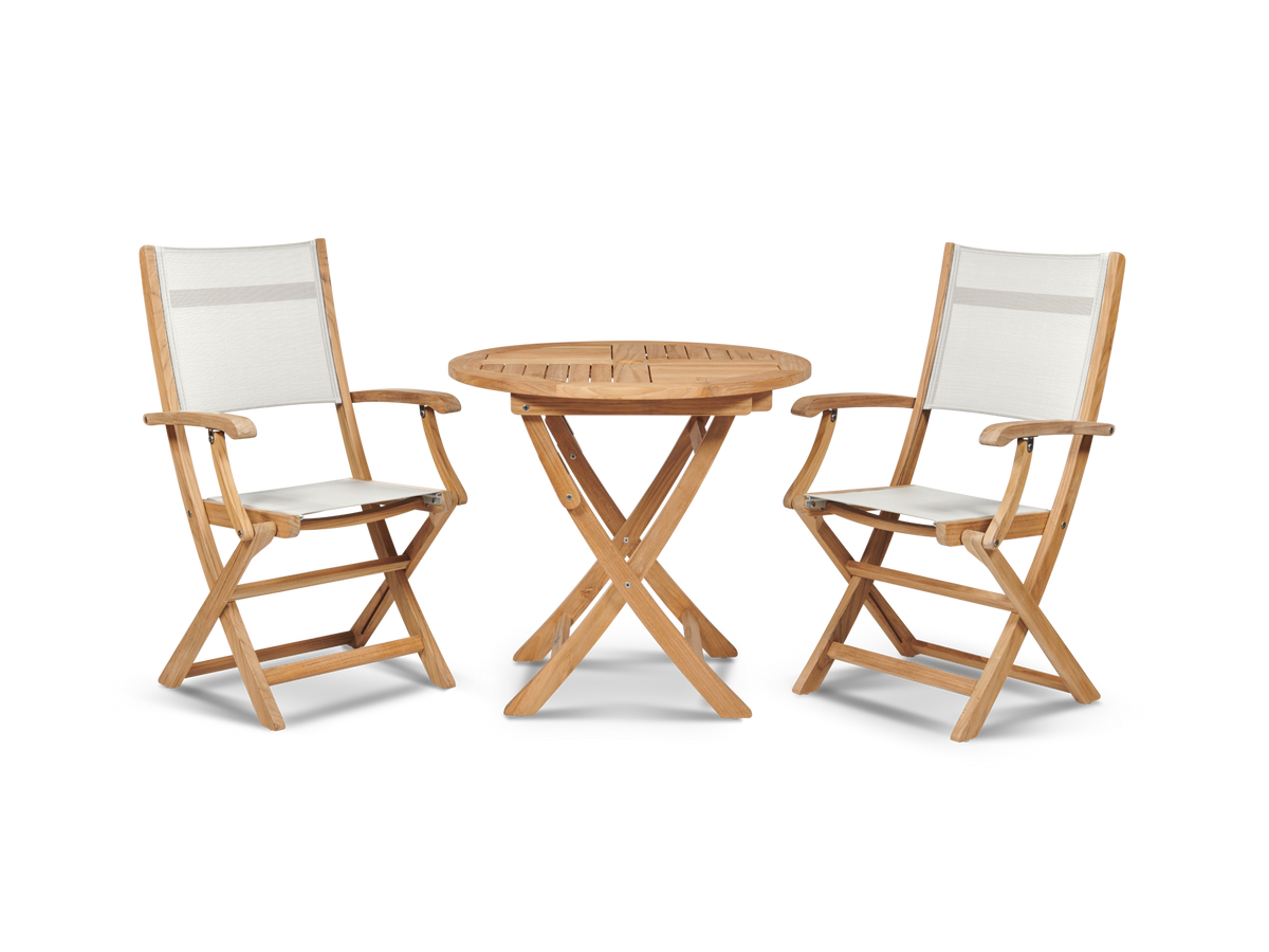 Lucas Bistro Set with Armchairs