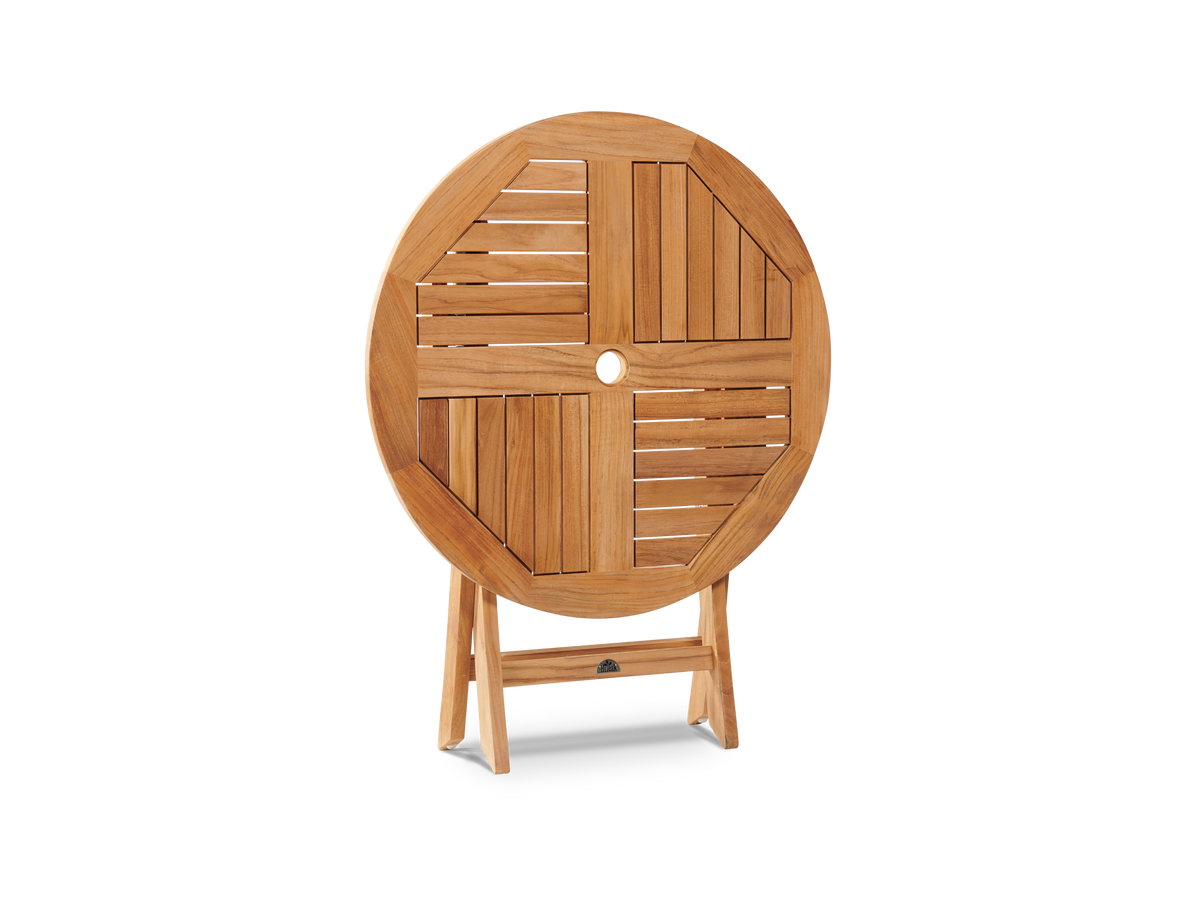 Lydie teak bistro table, view 2