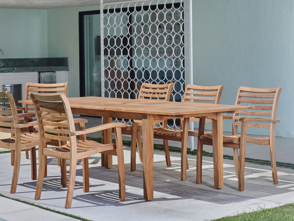 Clarisse teak dining table, view 5