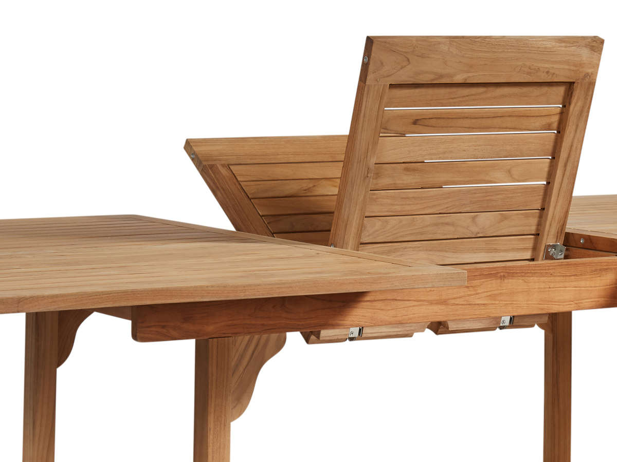 Belmont teak dining table, view 2