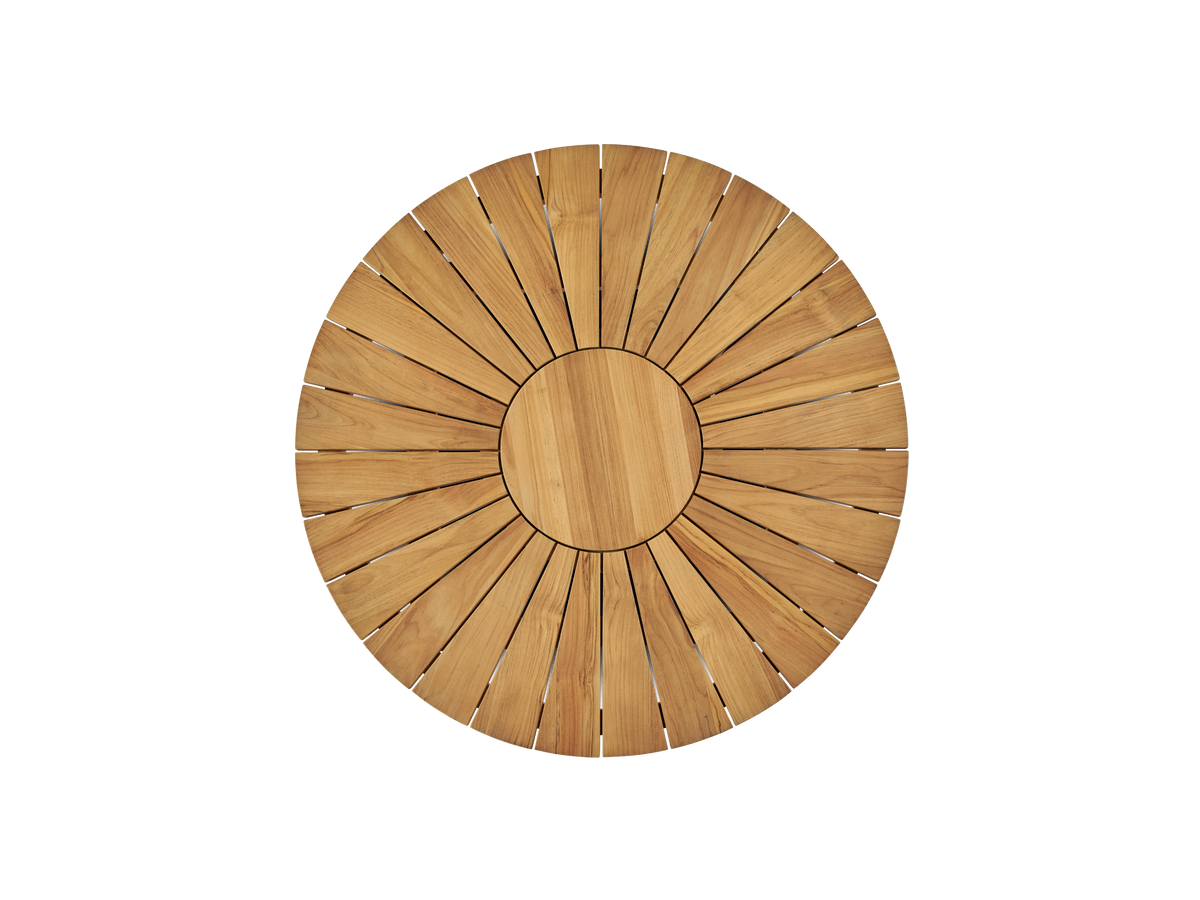 Plaisance teak round dining table, view 2