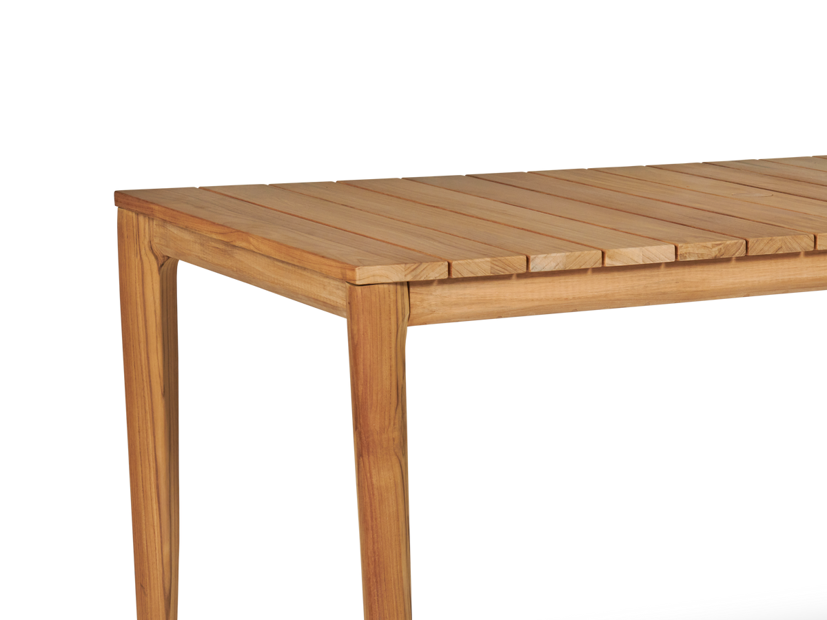 Cateline teak rectangular dining table, view 2