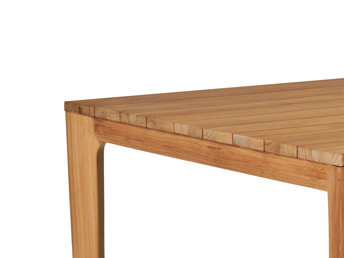 Cateline teak square dining table, view 3