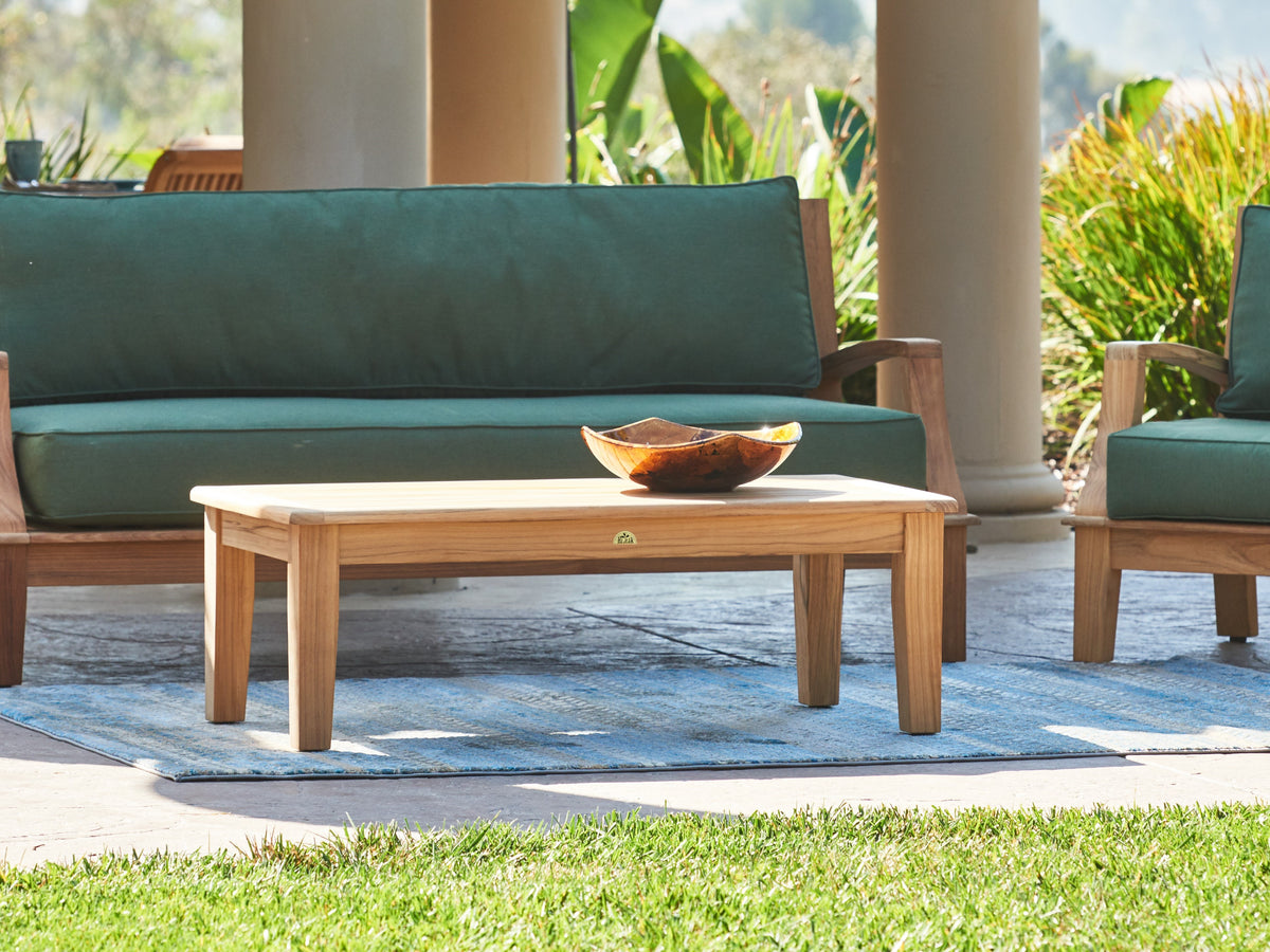 Eliane teak coffee table, view 3