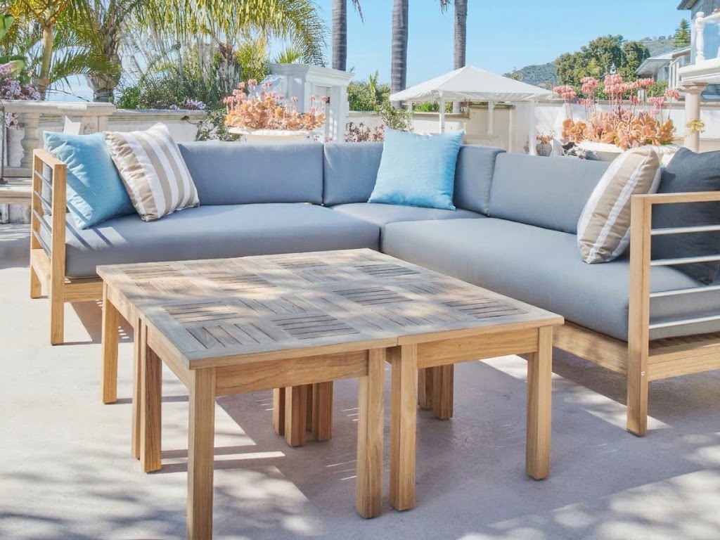 Dionne teak side table, view 3