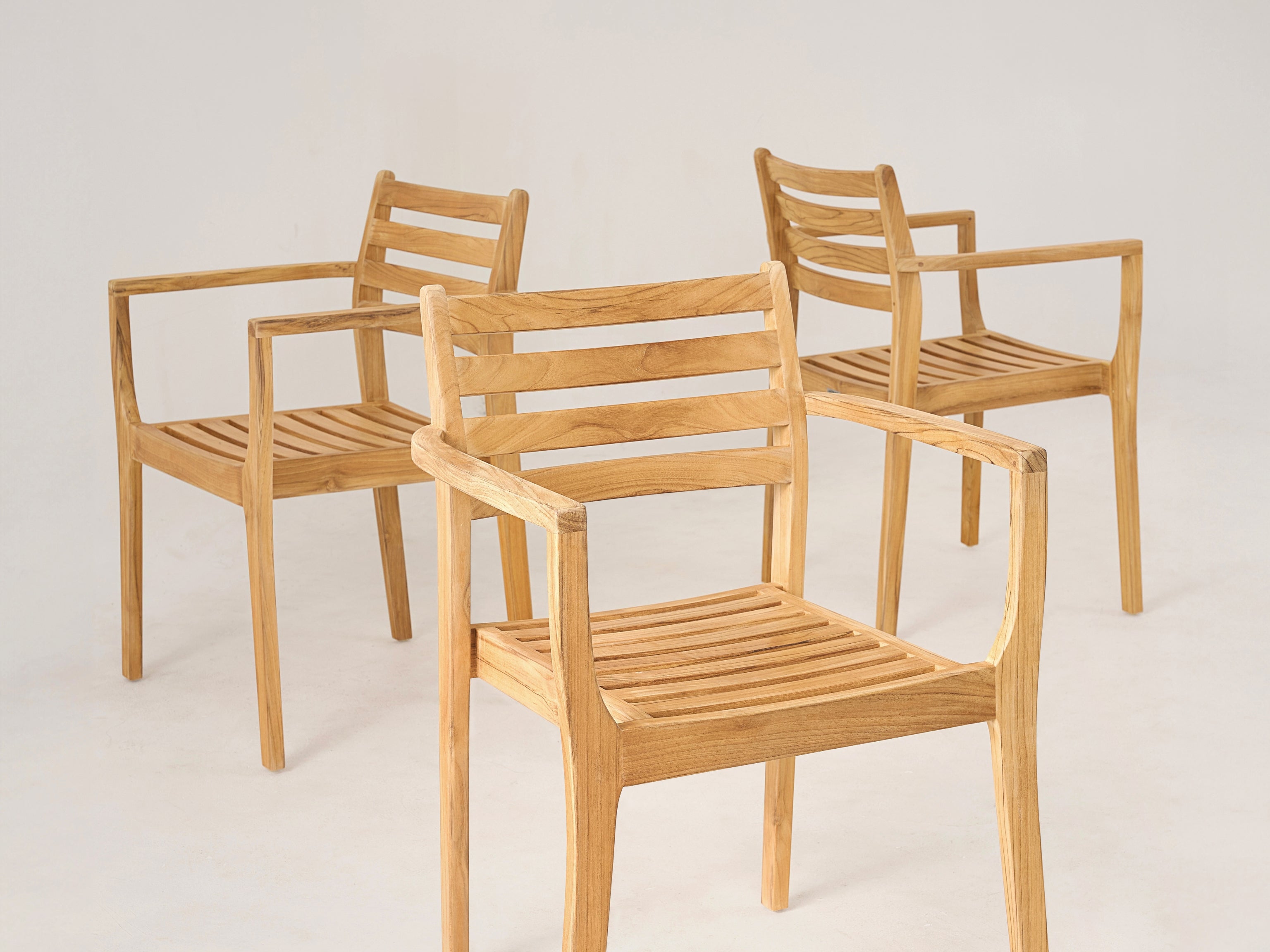 Danois teak dining armchair side profile