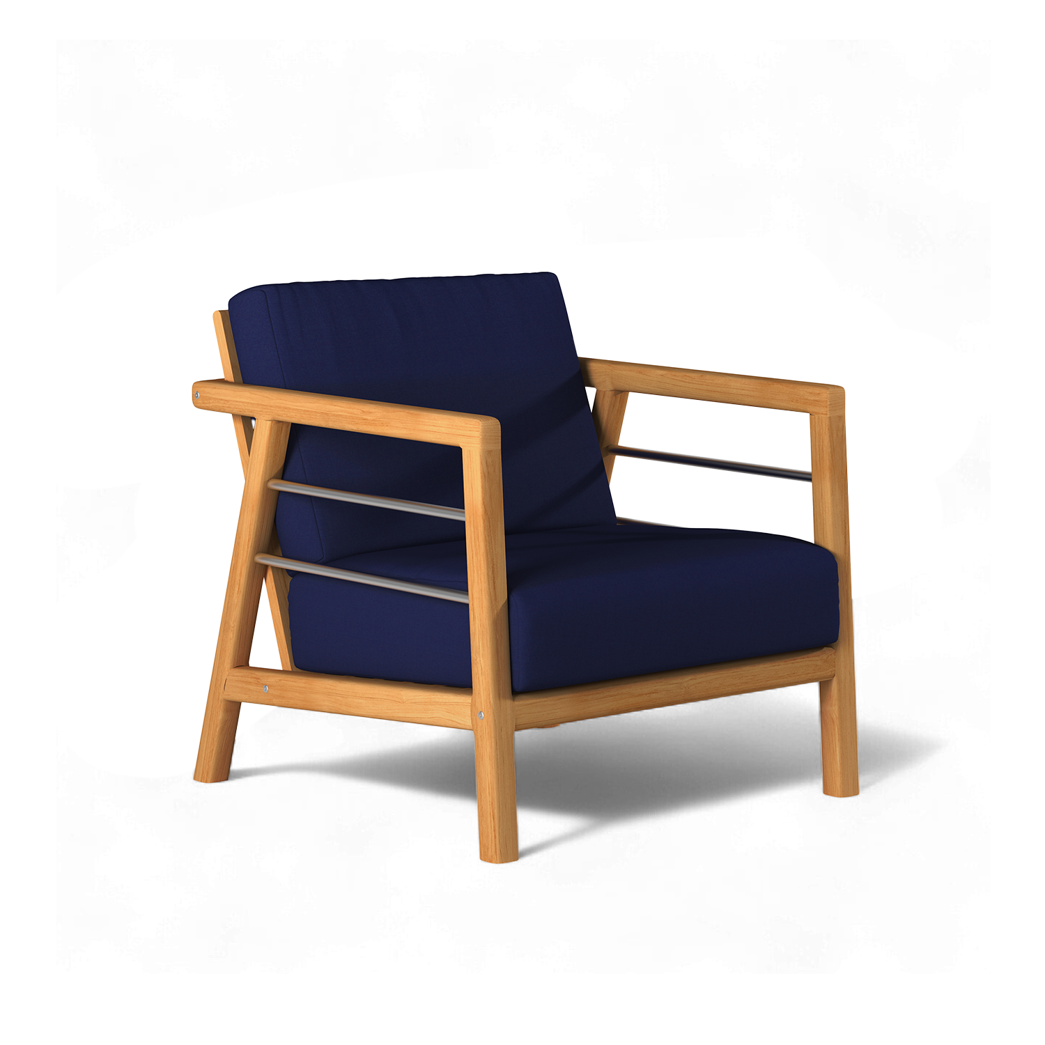 Daniele teak lounge chair with Sunbrella cushions — colorway view 5