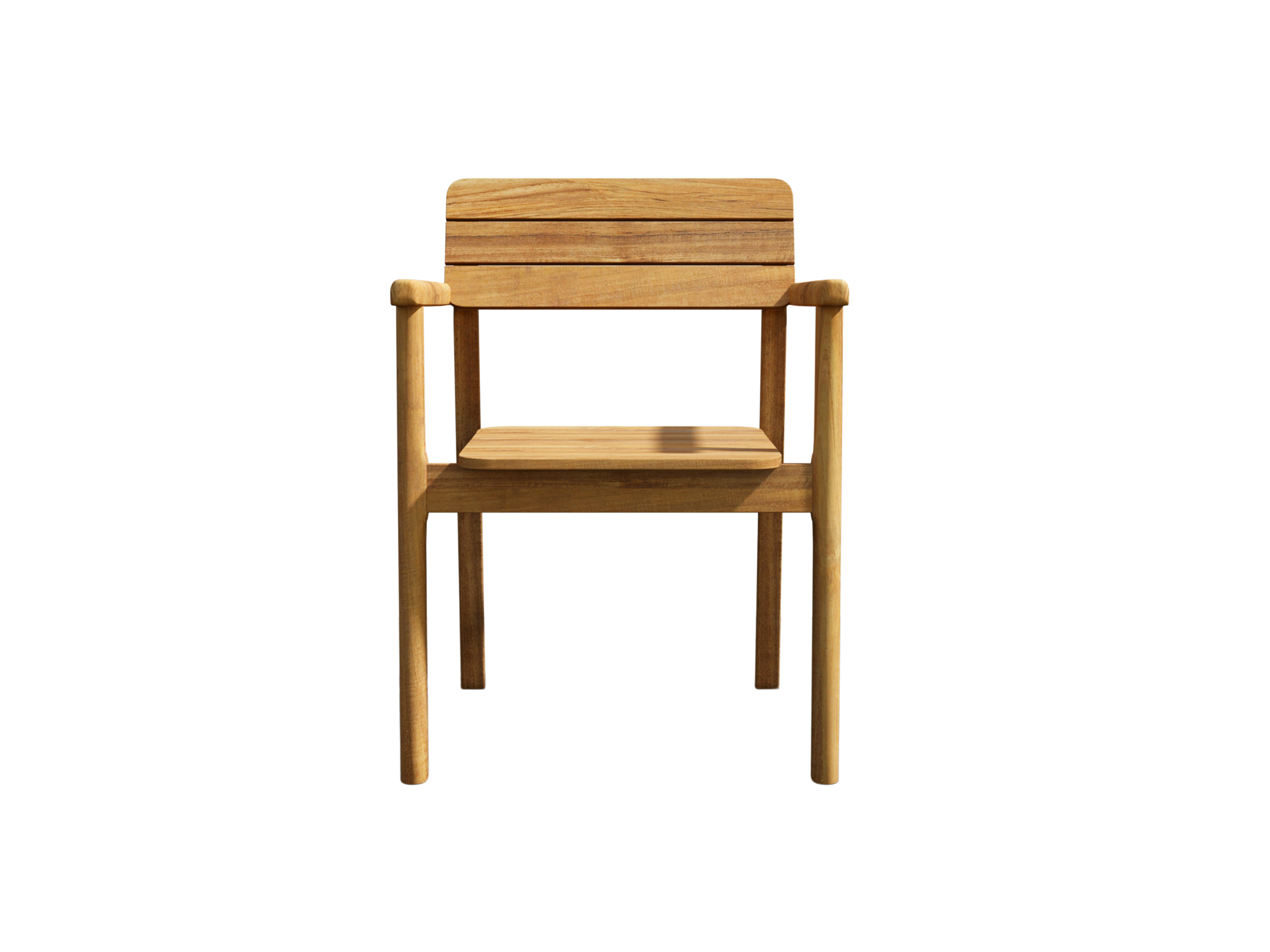 Riva teak dining armchair — detail view 2