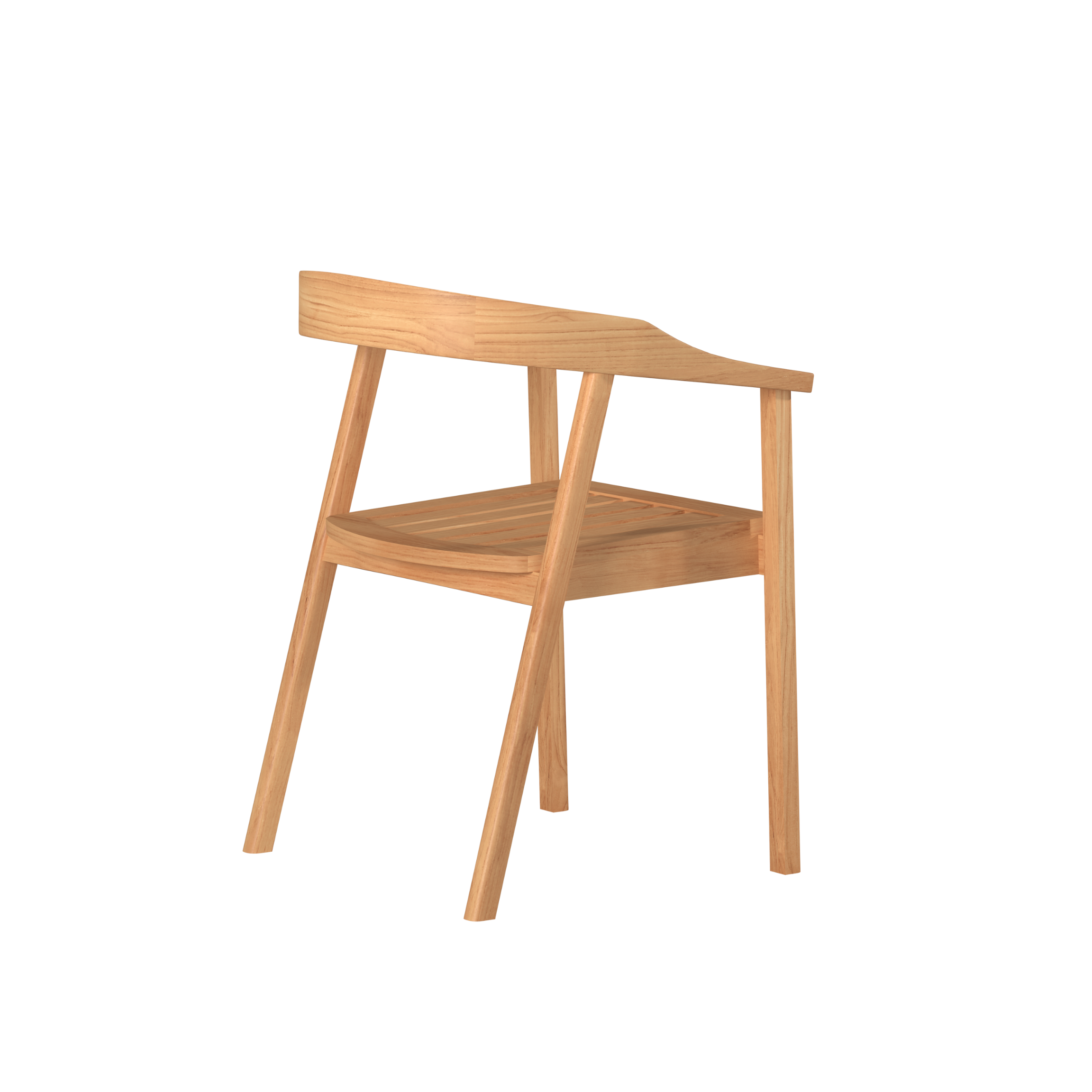 Lechair teak dining armchair — detail view 4