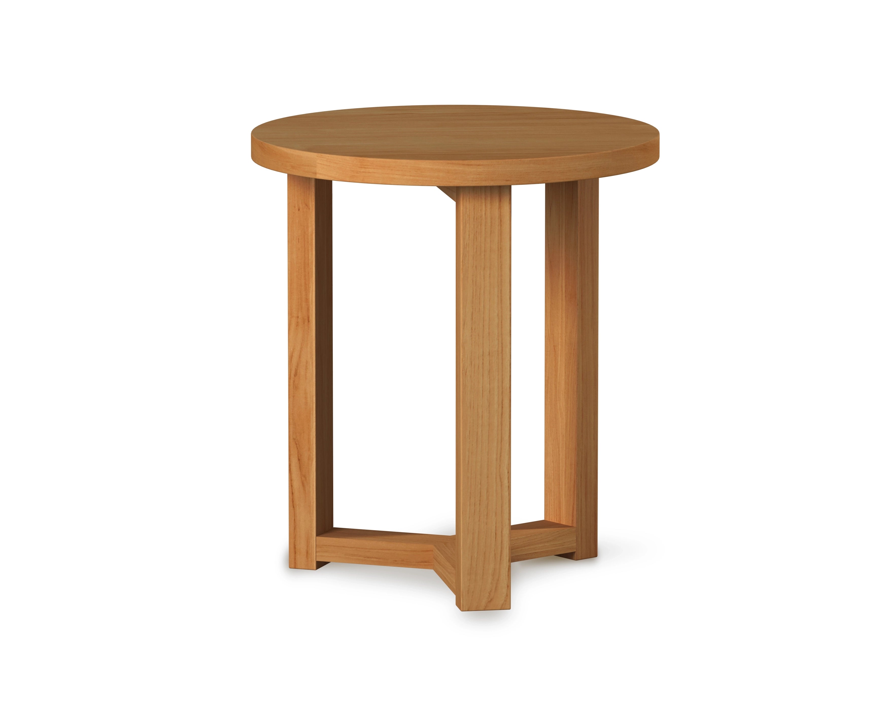 Round teak side table, nesting design — view 3