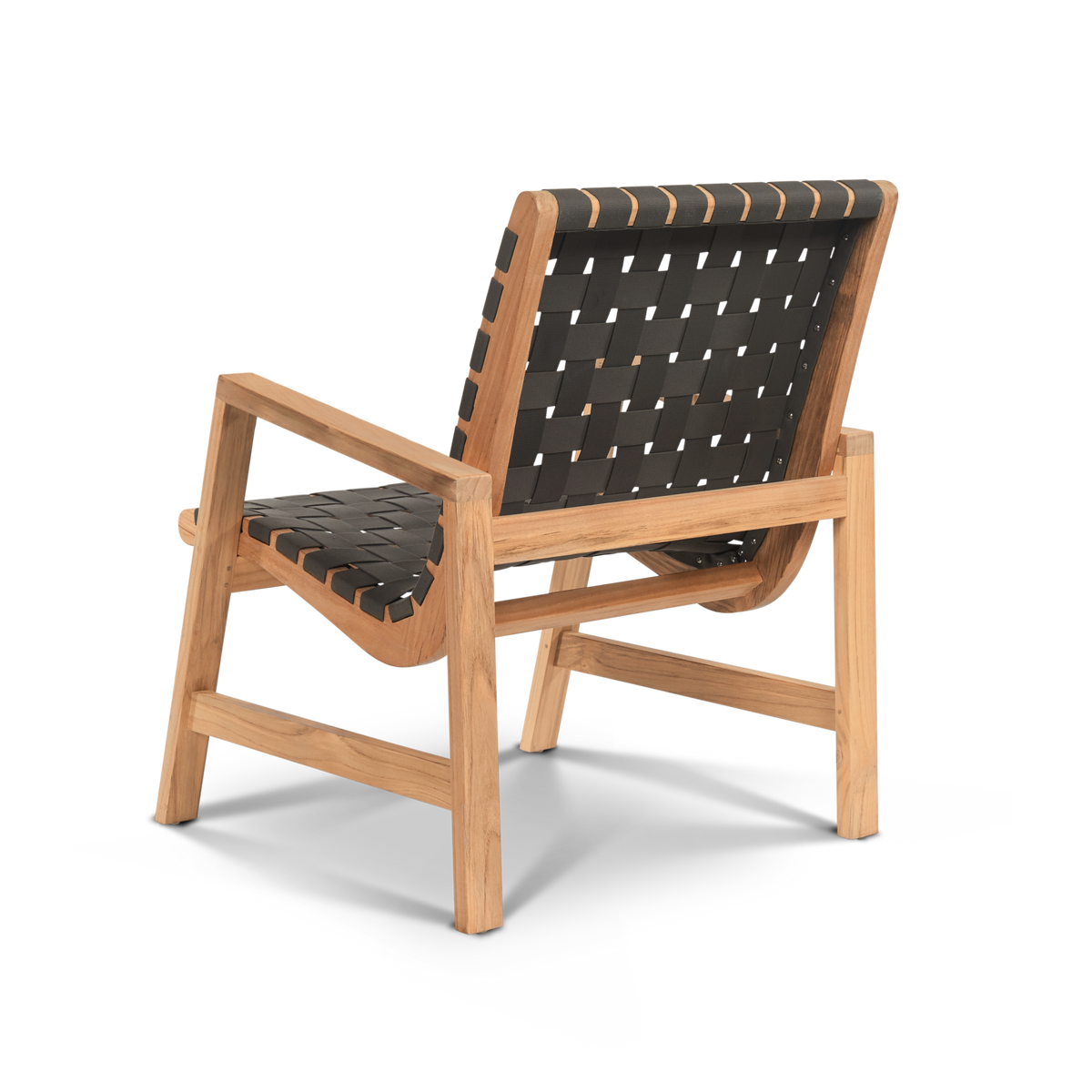 Axelle teak woven lounge chair, view 2