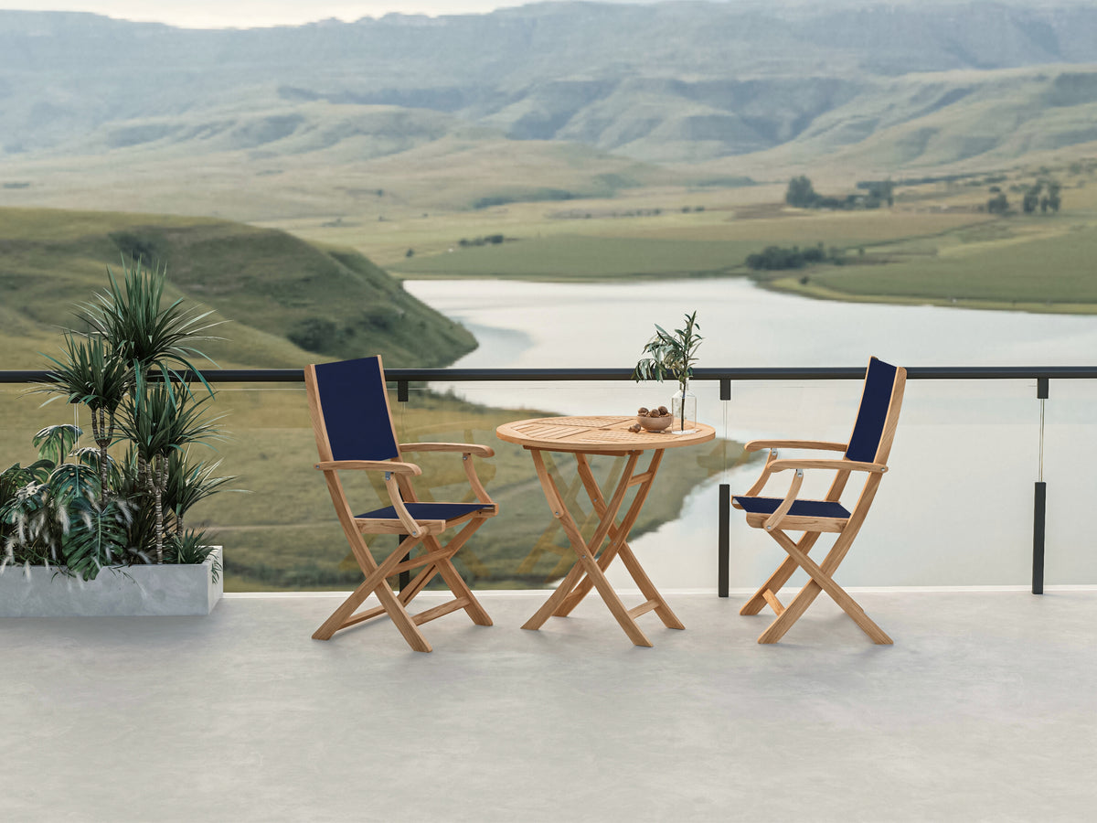 Lucas Bistro Set with Armchairs