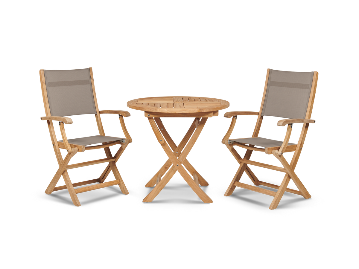 Lucas Bistro Set with Armchairs