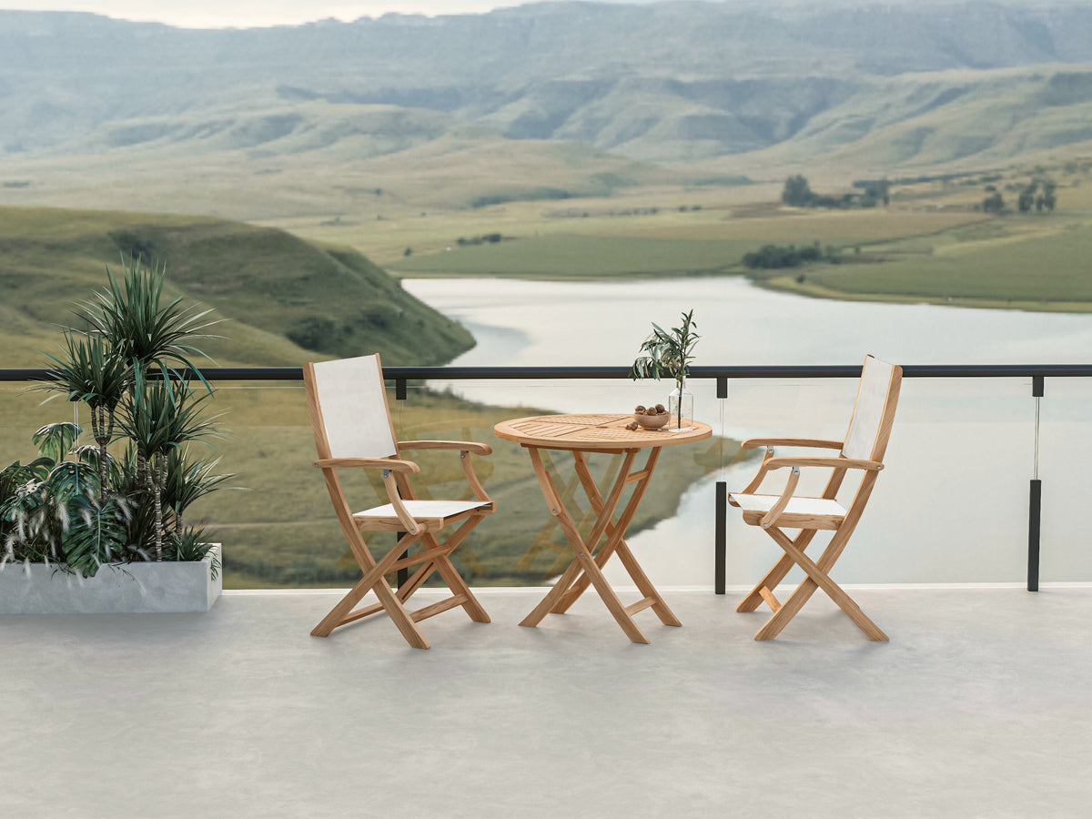 Lucas Bistro Set with Armchairs