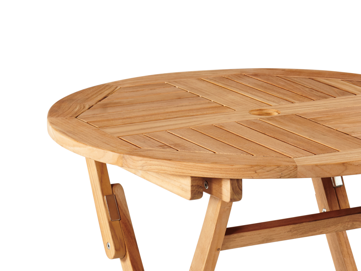 Lydie teak bistro table, view 3