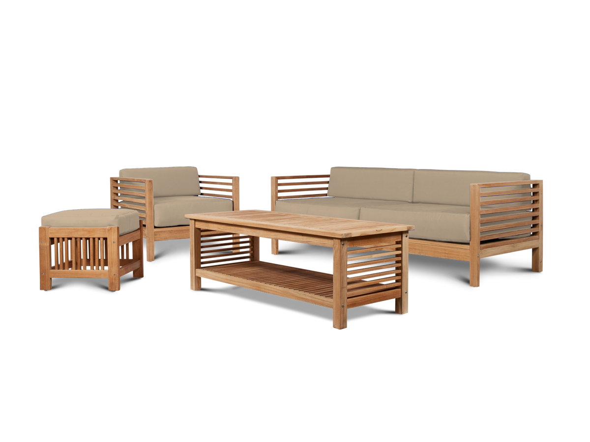 Sylvie teak coffee table, view 3