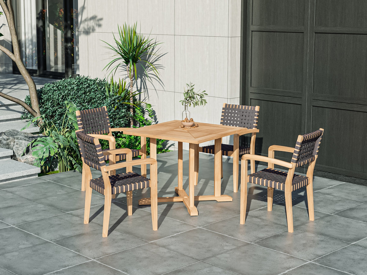 Boucher teak dining table, view 4