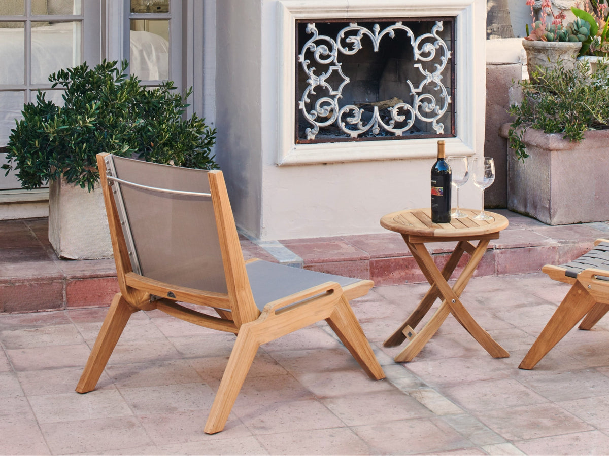 Perryn teak side table, view 3