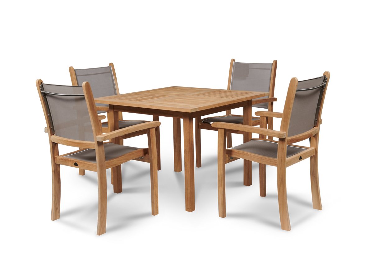 Mathieu teak dining table, view 3