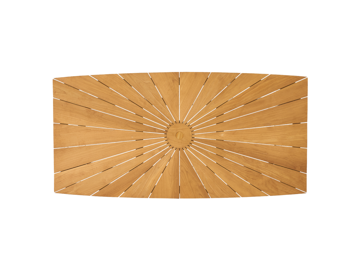 Plaisance teak rectangular dining table, view 5