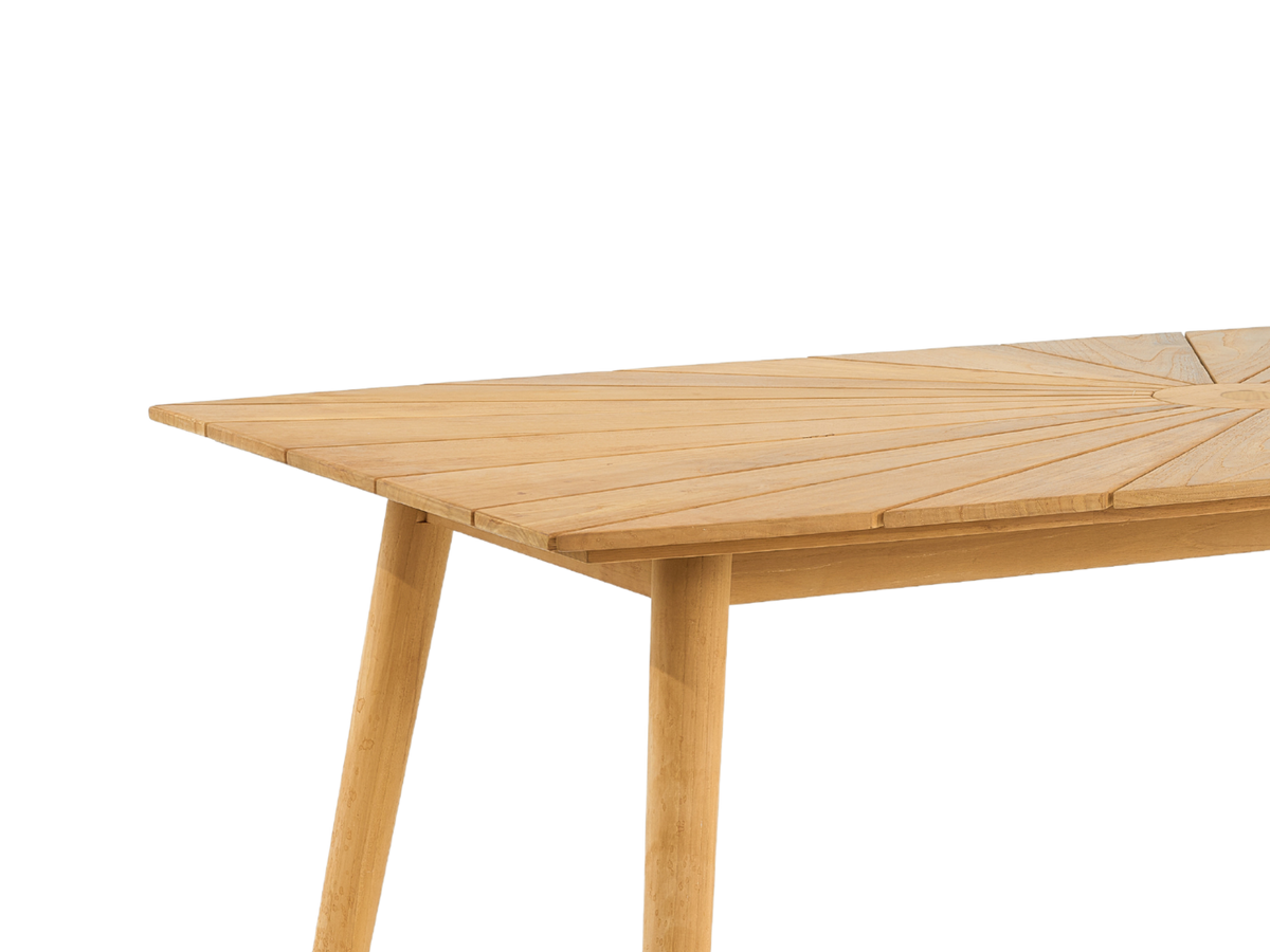 Plaisance teak rectangular dining table, view 2