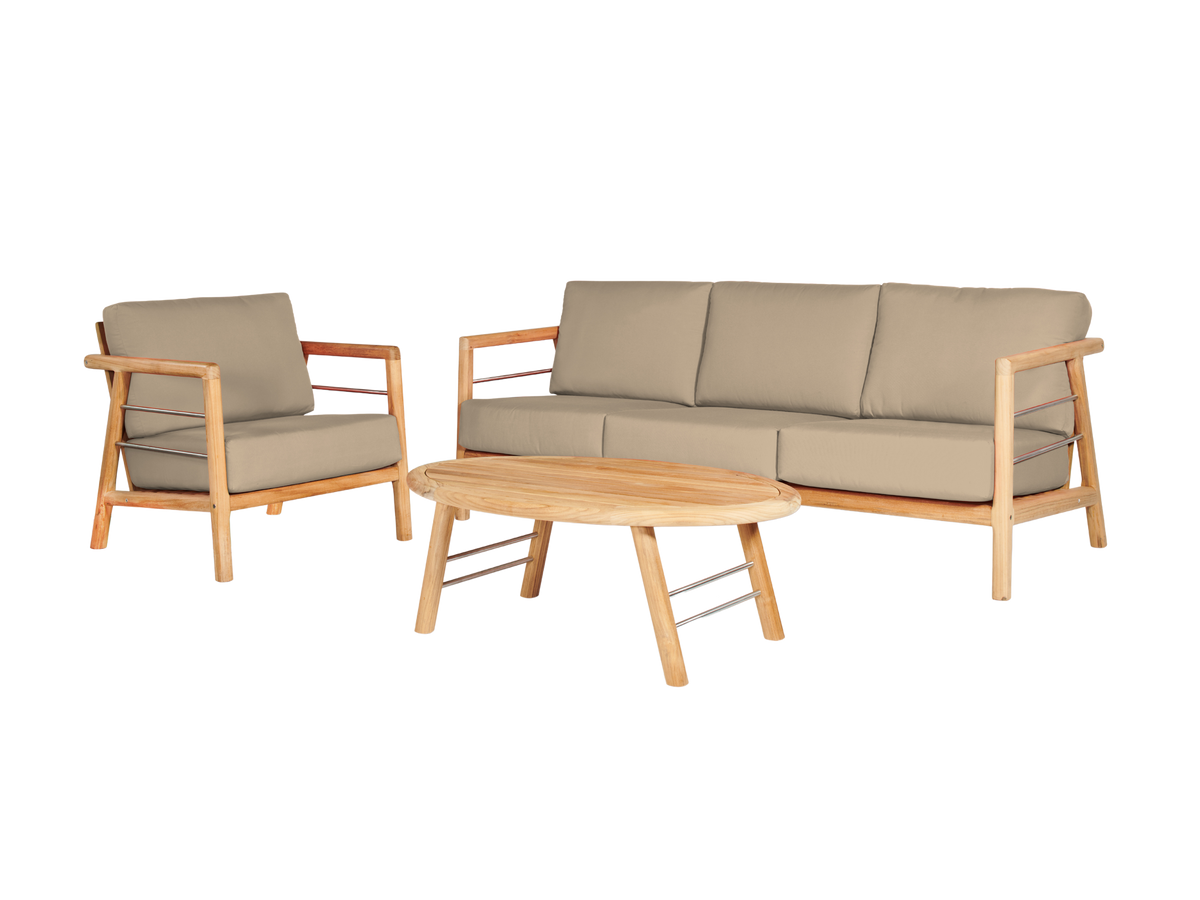 Daniele teak coffee table, view 3
