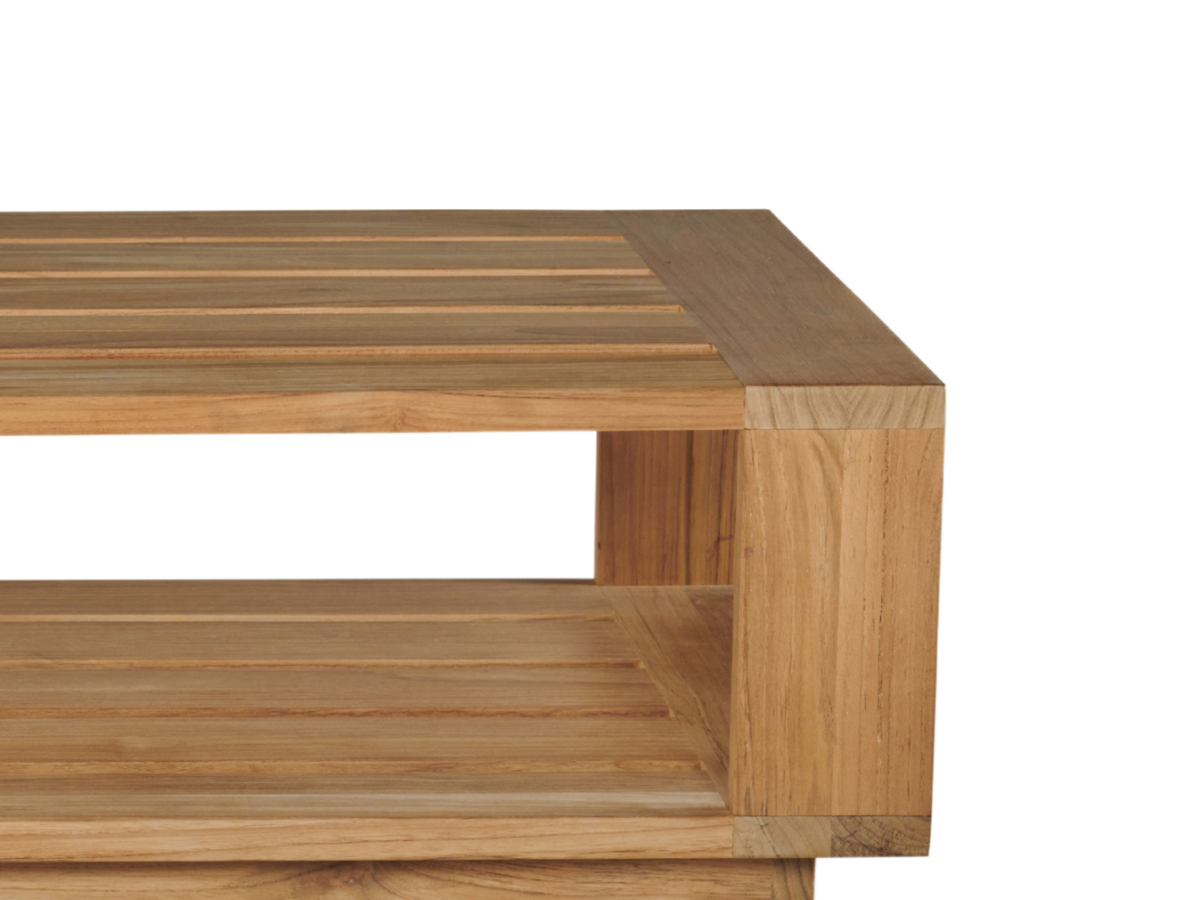 Lothair teak coffee table, view 2