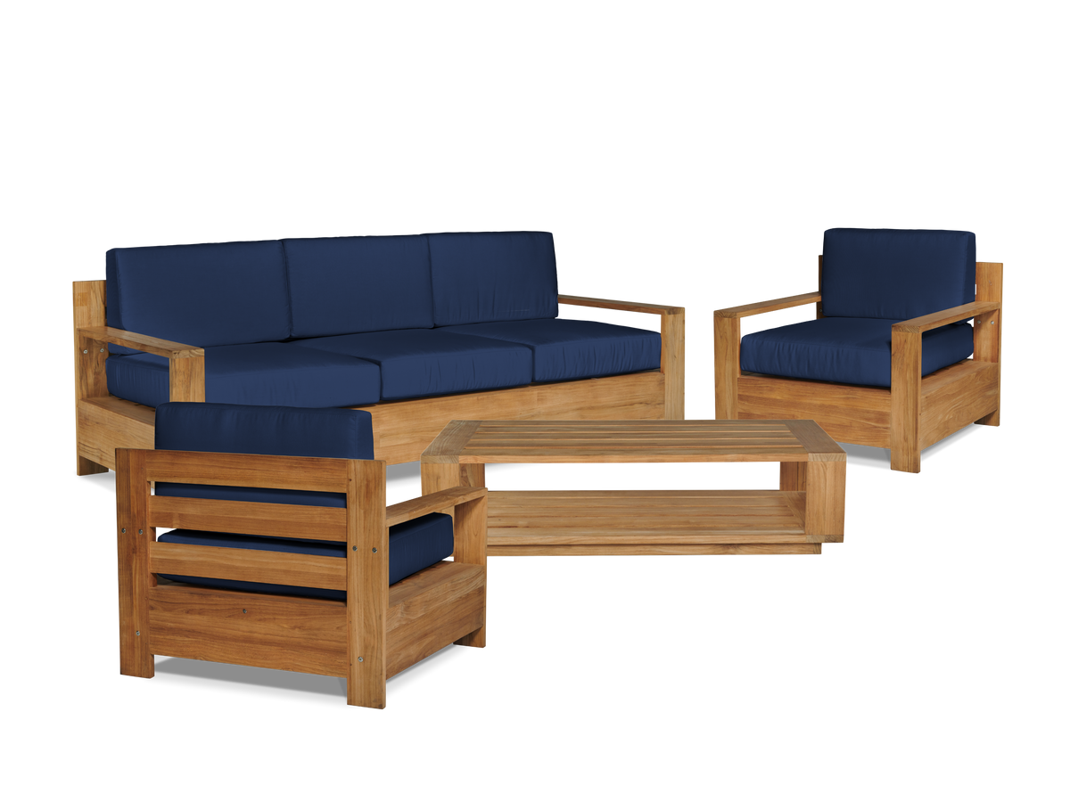 Lothair teak coffee table, view 3