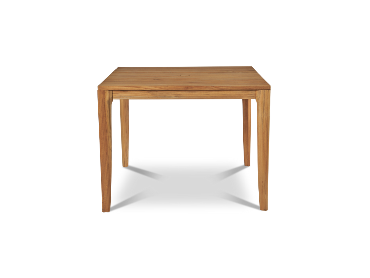 Cateline teak square dining table, view 2
