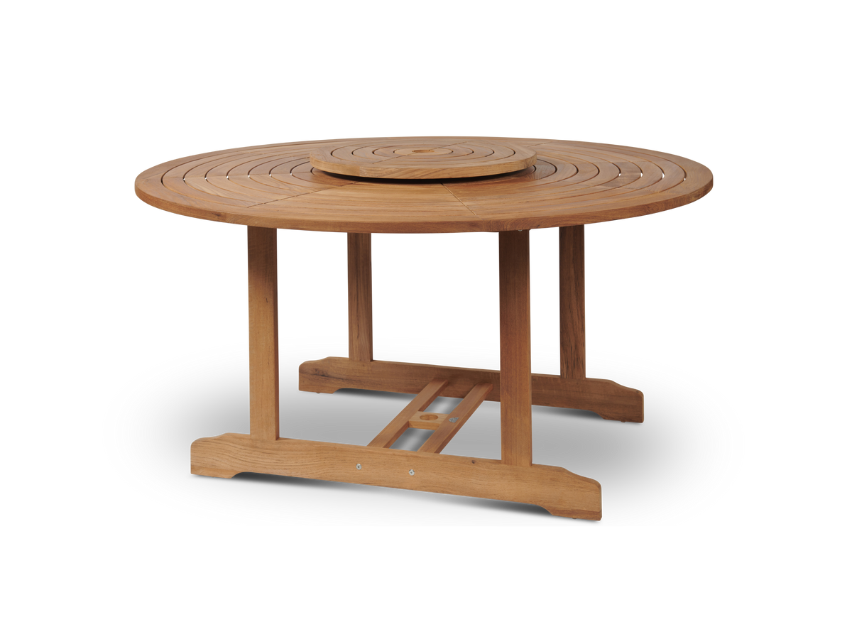Ambre teak dining table, view 2