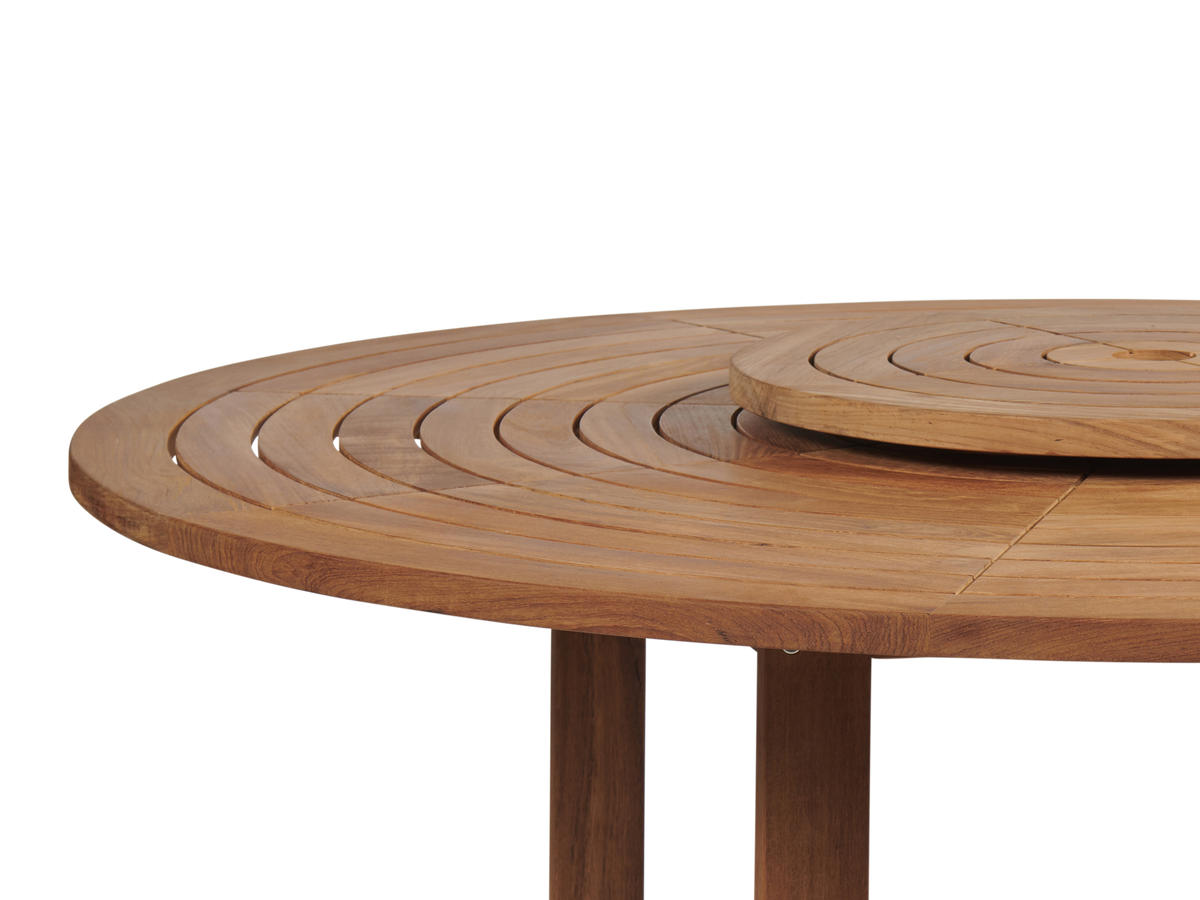 Ambre teak dining table, view 3