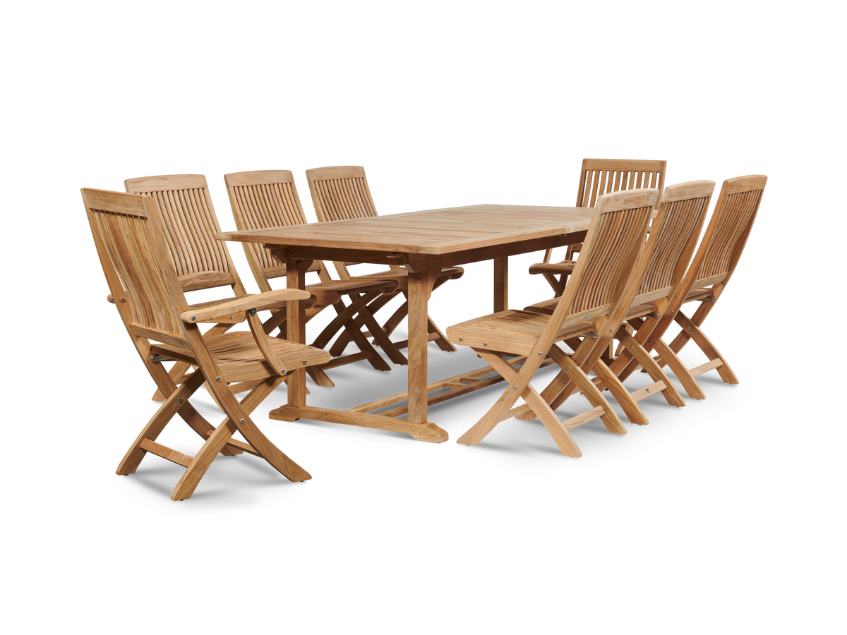 Olivier teak dining table, view 4