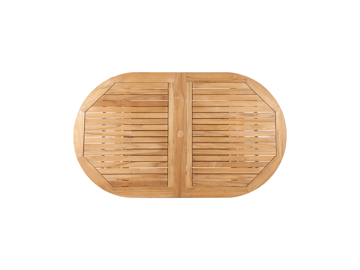 Amelie teak dining table, view 9